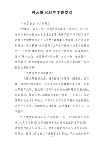 办公室2025年工作要点