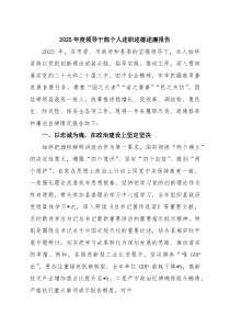 2026年度领导干部个人述职述德述廉报告