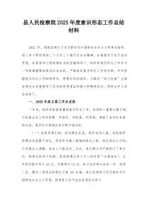 县人民检察院2026年度意识形态工作总结材料