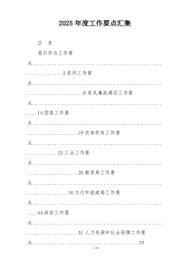 2025年度工作要点汇集