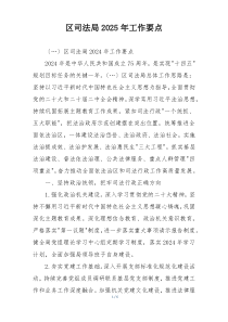 区司法局2025年工作要点