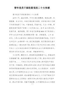 青年党员干部收看党的二十大有感