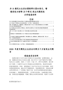 2026年关于民主生活会对照“带头敬畏人民、敬畏组织、敬畏法纪方面”等五个带头检视问题自我查摆发言提