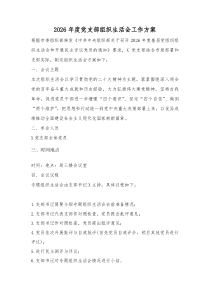 2026年度党支部组织生活会工作方案(2)