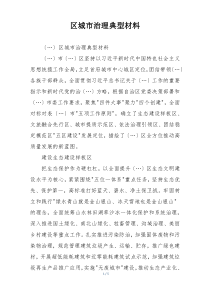 区城市治理典型材料