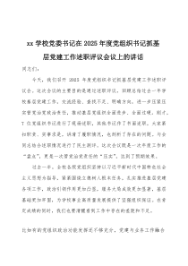 在2026年度党组织书记抓基层党建工作述职评议会议上的讲话三篇