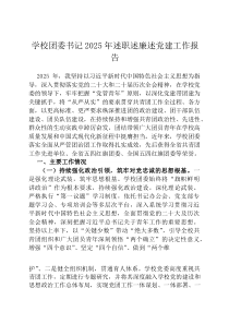 学校团委书记2026年述职述廉述党建工作报告