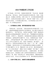 2026年度驻村工作总结