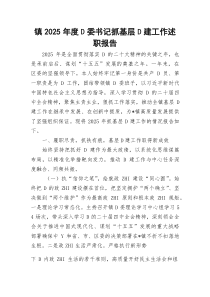 镇2026年度D委书记抓基层D建工作述职报告