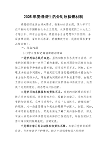 2026年度组织生活会对照检查材料.docx