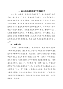 2026年抓基层党建工作述职报告范文