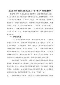 副县长2026年度民主生活会个人“五个带头”对照检查材料（5篇）