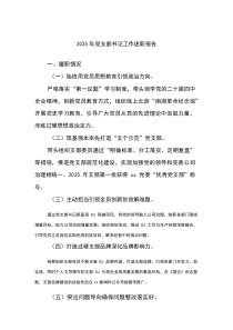 2026年党支部书记工作述职报告