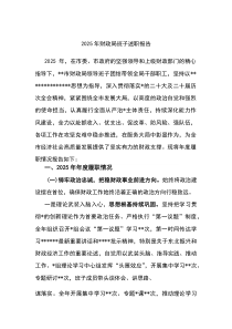 2026年财政局班子述职报告