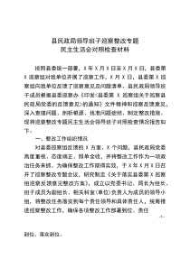 县民政局巡察整改专题民主生活会领导班子对照检查材料