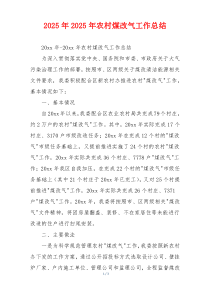 2026年2026年农村煤改气工作总结