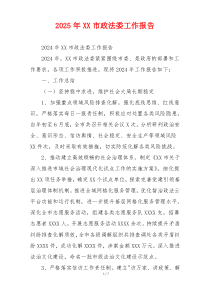 2026年XX市政法委工作报告