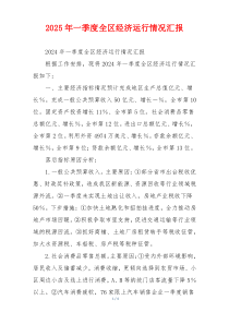 2026年一季度全区经济运行情况汇报