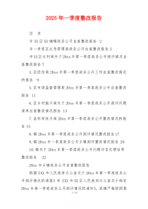 2026年一季度整改报告