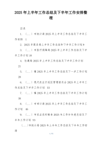 2026年上半年工作总结及下半年工作安排整理