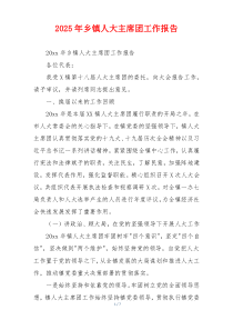 2026年乡镇人大主席团工作报告