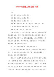 2026年党建工作总结5篇