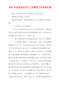 2026年全县安全生产工作情况工作总结汇报