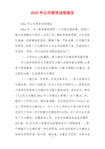 2026年公司领导述职报告