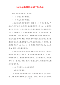 2026年县级河长制工作总结