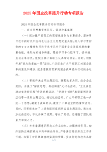 2026年国企改革提升行动专项报告