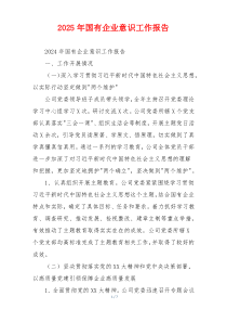 2026年国有企业意识工作报告