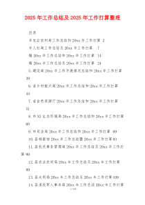 2026年工作总结及2026年工作打算整理