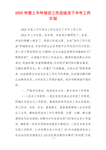 2026年度上半年信访工作总结及下半年工作计划