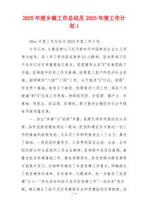 2026年度乡镇工作总结及2026年度工作计划1