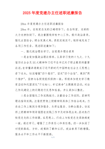 2026年度党建办主任述职述廉报告