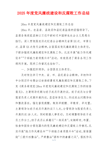 2026年度党风廉政建设和反腐败工作总结