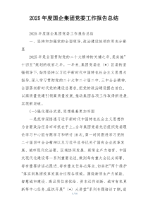 2026年度国企集团党委工作报告总结