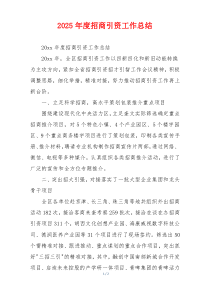 2026年度招商引资工作总结