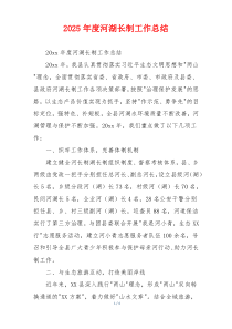 2026年度河湖长制工作总结