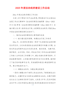 2026年度法治政府建设工作总结