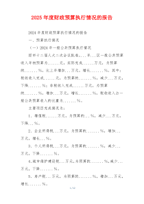 2026年度财政预算执行情况的报告