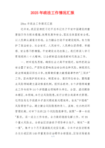 2026年政法工作情况汇报