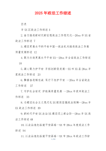 2026年政法工作综述