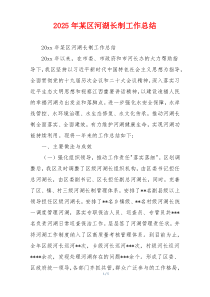 2026年某区河湖长制工作总结