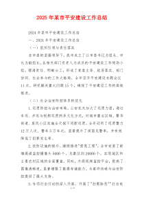 2026年某市平安建设工作总结