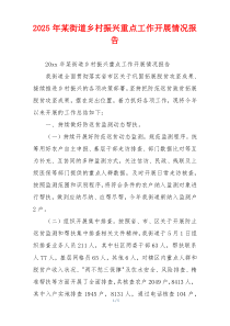 2026年某街道乡村振兴重点工作开展情况报告