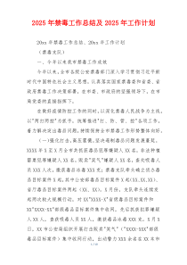 2026年禁毒工作总结及2026年工作计划