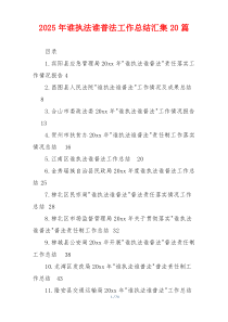 2026年谁执法谁普法工作总结汇集20篇