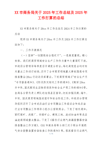 XX市商务局关于2026年工作总结及2026年工作打算的总结