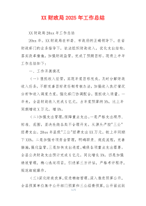XX财政局2026年工作总结